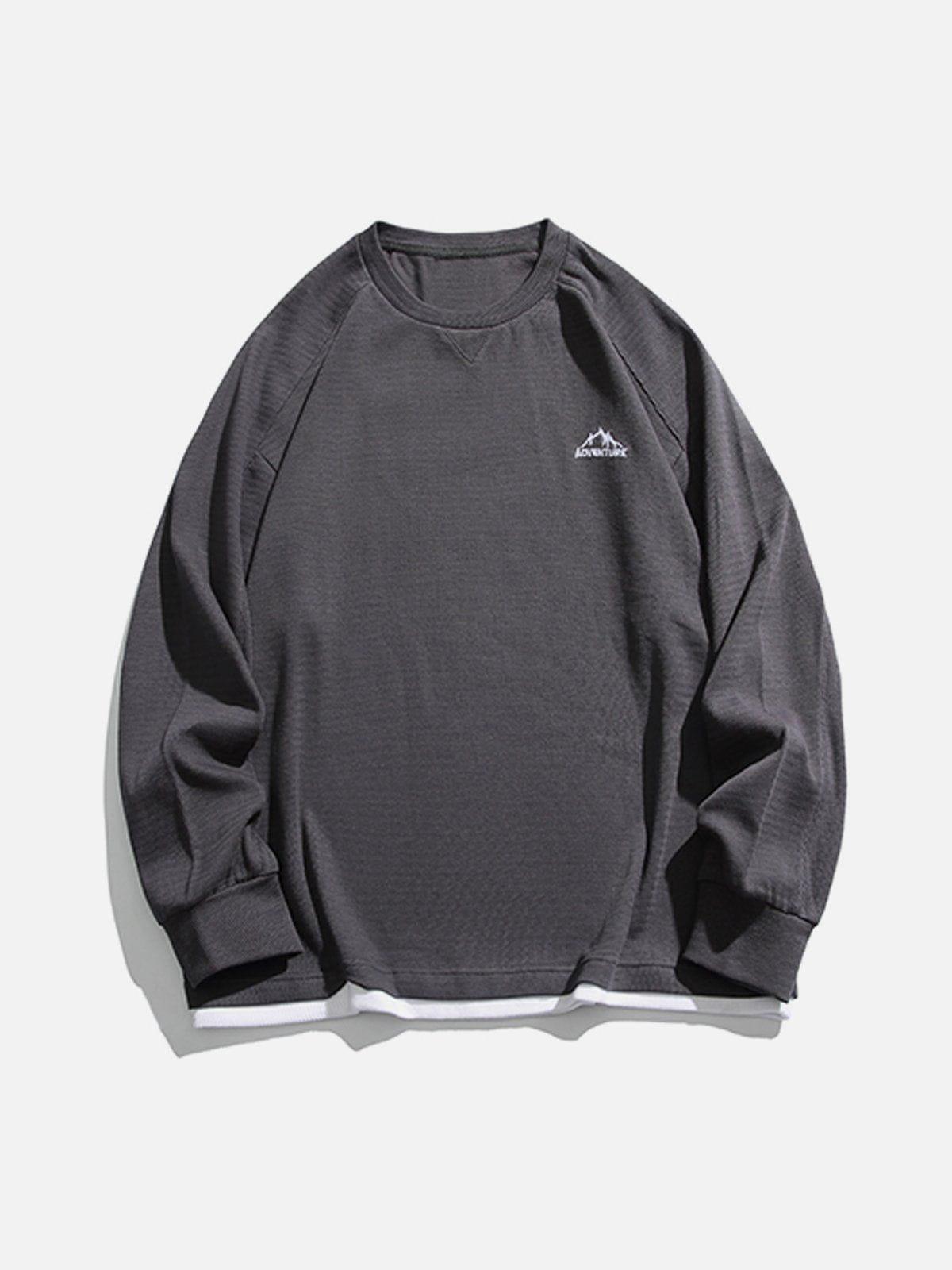 1984® - Embroidery Mountain Fake Two Sweatshirt - 1984brand