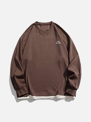 1984® - Embroidery Mountain Fake Two Sweatshirt - 1984brand
