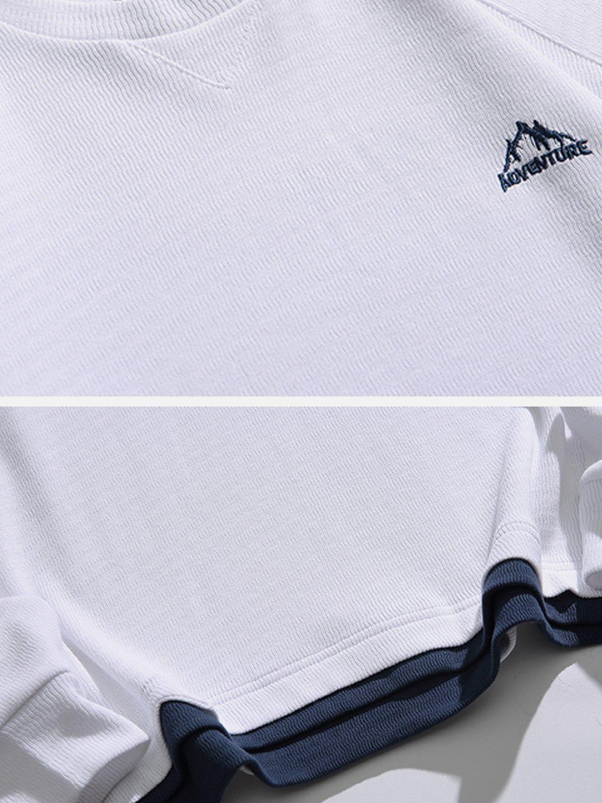 1984® - Embroidery Mountain Fake Two Sweatshirt - 1984brand