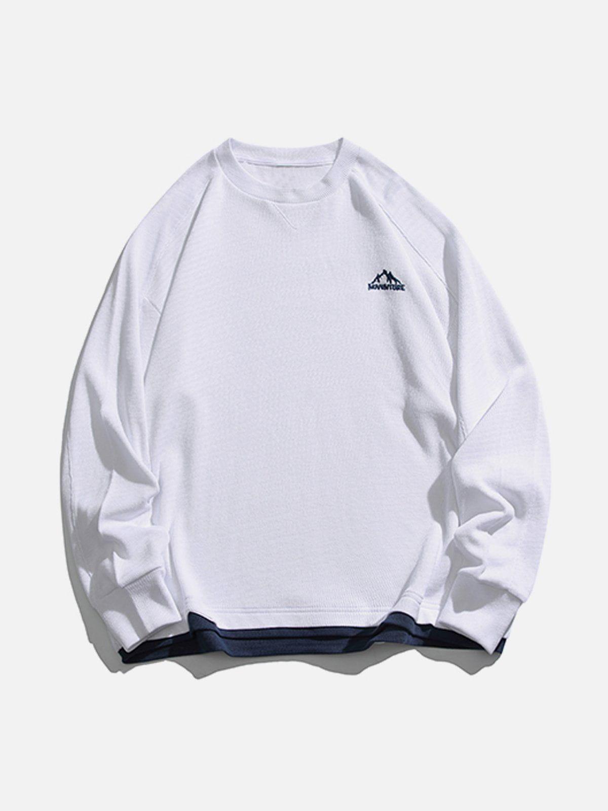 1984® - Embroidery Mountain Fake Two Sweatshirt - 1984brand