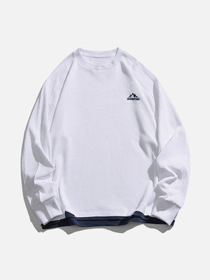 1984® - Embroidery Mountain Fake Two Sweatshirt - 1984brand
