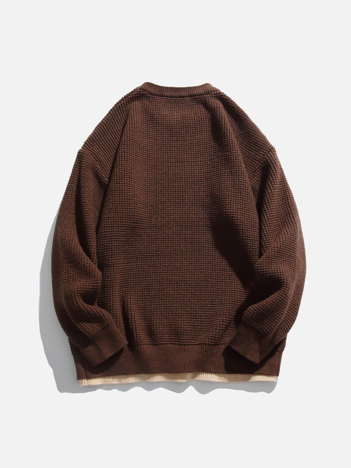 1984® - Fake Two Waffle Sweater - 1984brand