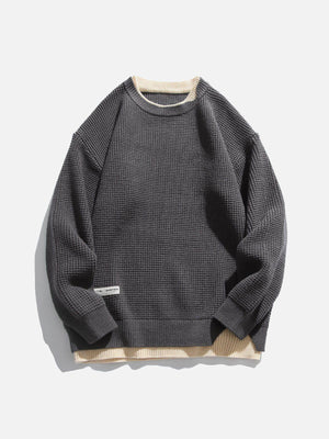 1984® - Fake Two Waffle Sweater - 1984brand