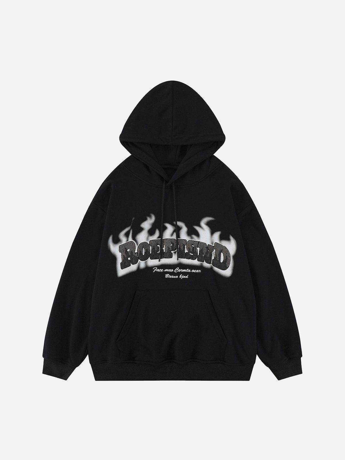 1984® - Flame Flocking Letters Hoodie - 1984brand