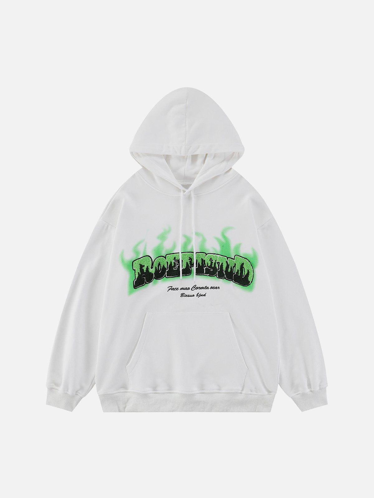 1984® - Flame Flocking Letters Hoodie - 1984brand