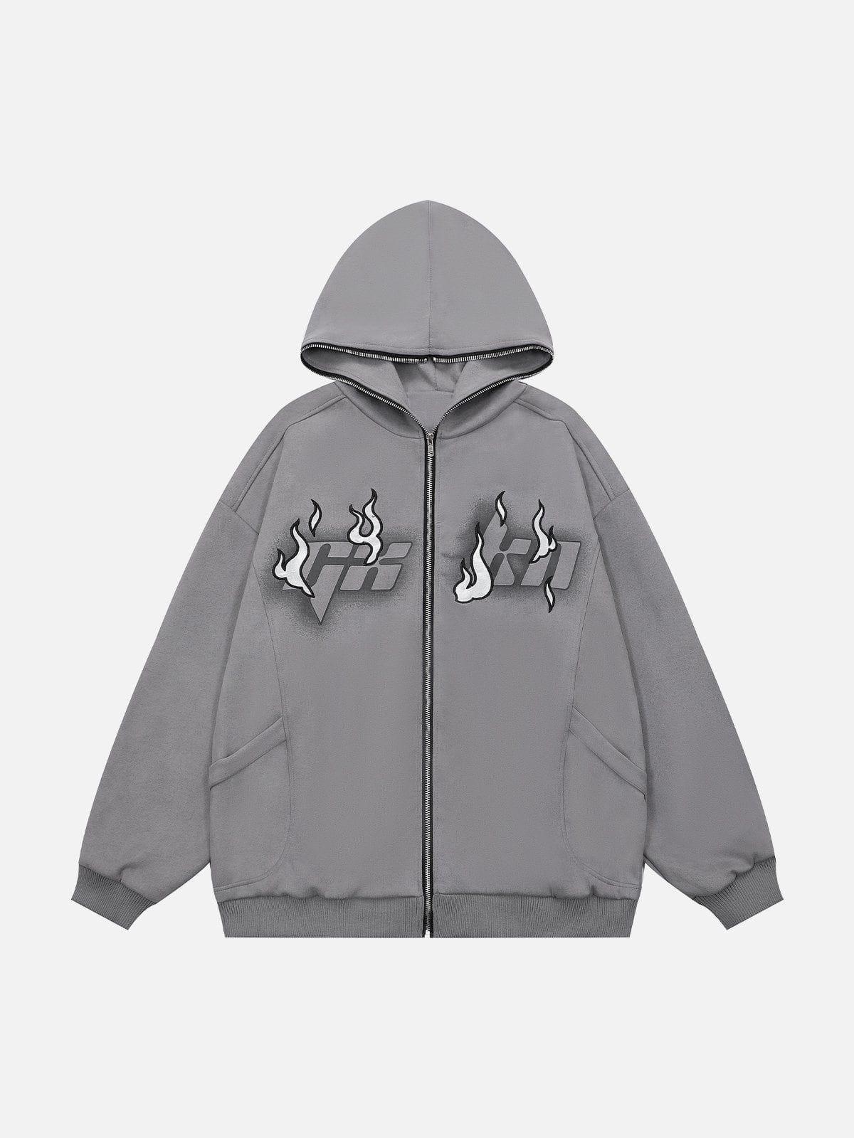 1984® - Flame Zipper Design Hoodie - 1984brand
