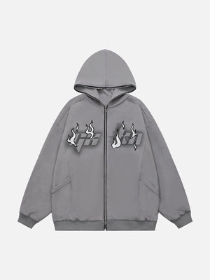 1984® - Flame Zipper Design Hoodie - 1984brand
