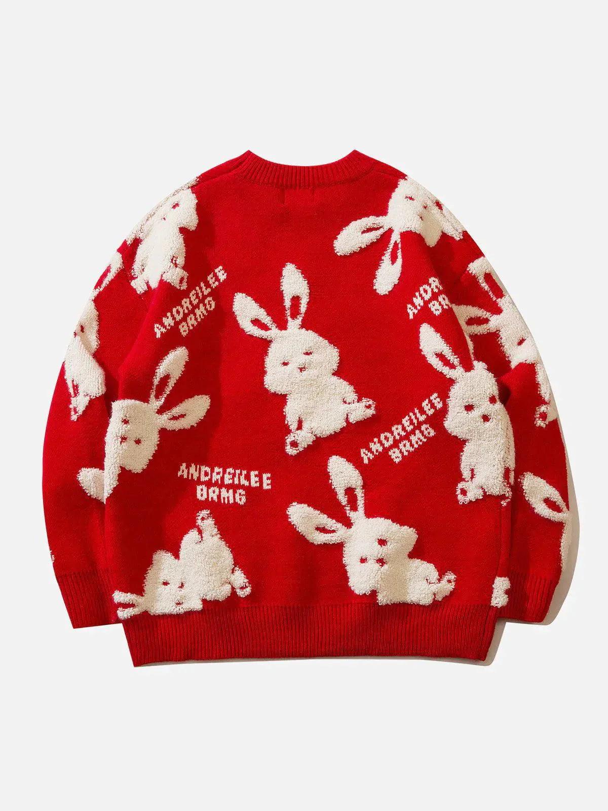 1984® - Flocked Rabbit Jacquard Sweater - 1984brand