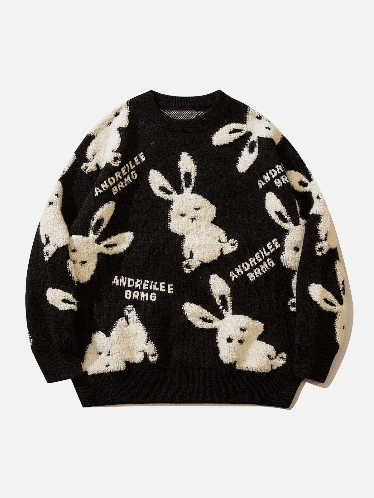 1984® - Flocked Rabbit Jacquard Sweater - 1984brand