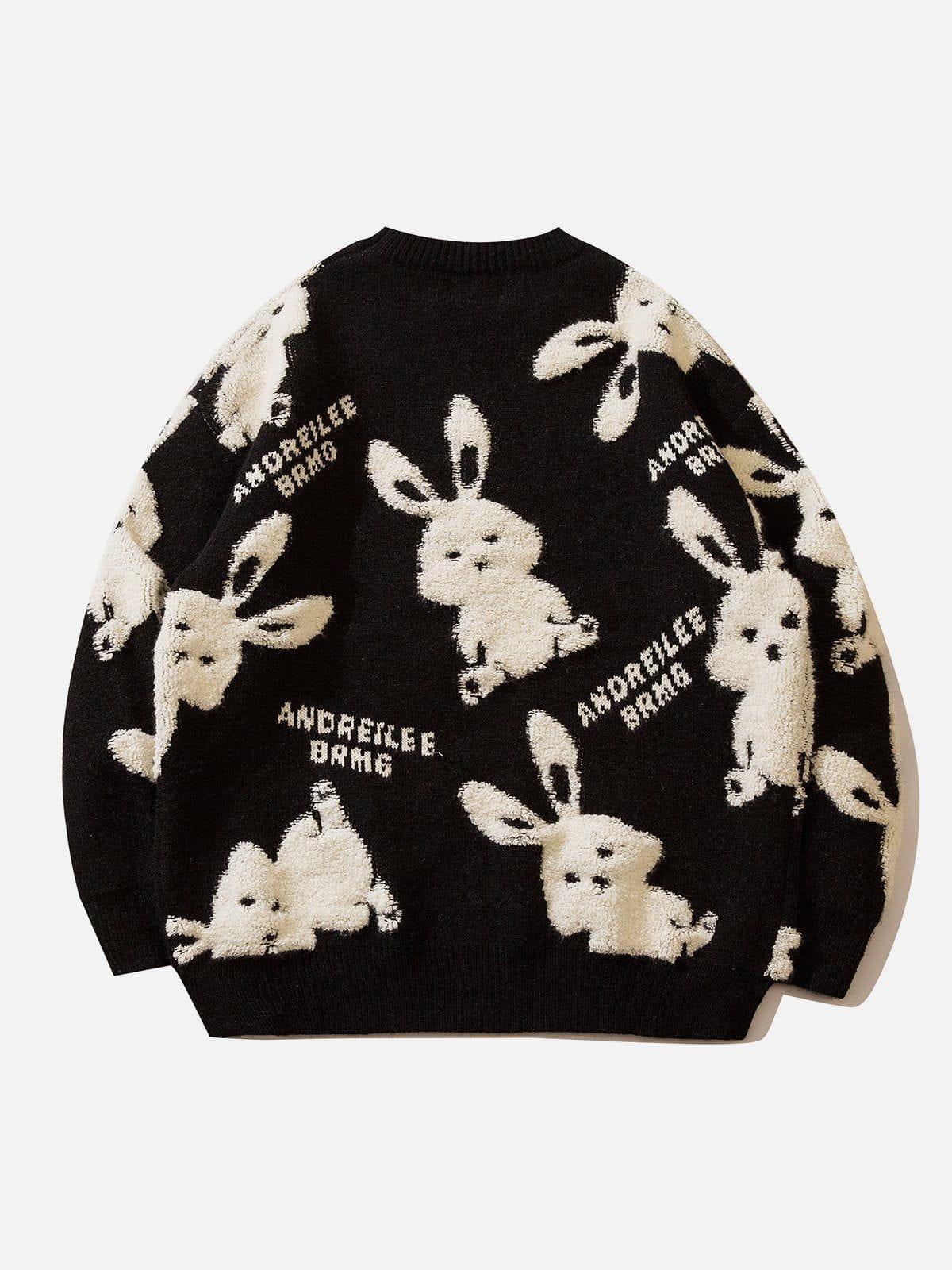 1984® - Flocked Rabbit Jacquard Sweater - 1984brand