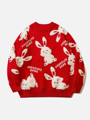 1984® - Flocked Rabbit Jacquard Sweater - 1984brand