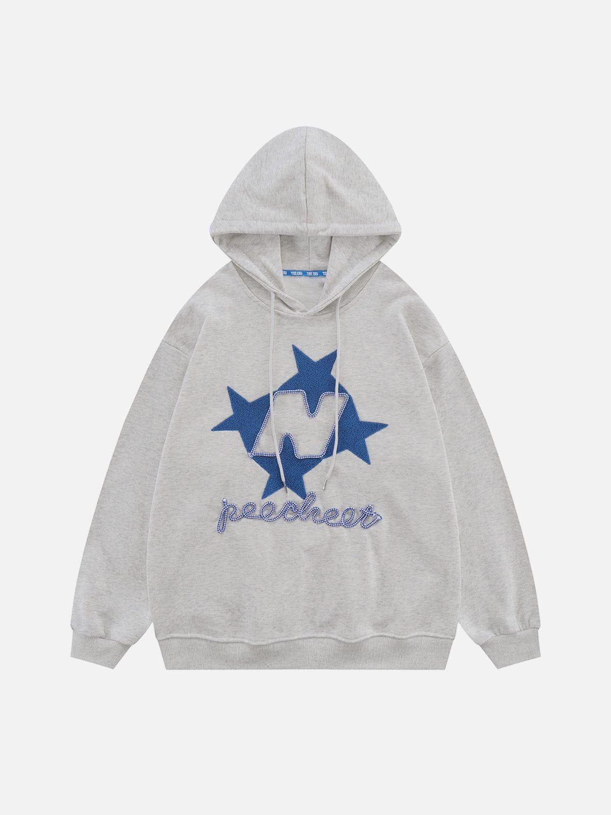 1984® - Flocked Stars Print Hoodie - 1984brand