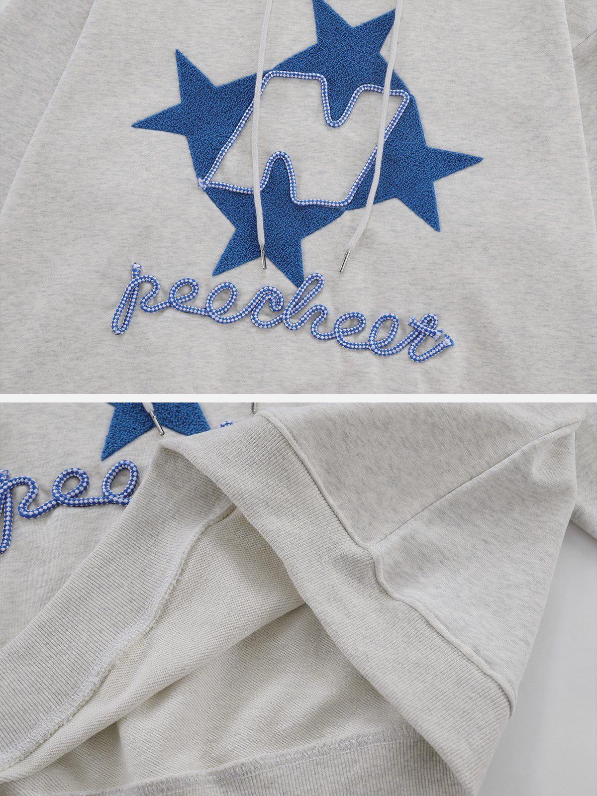 1984® - Flocked Stars Print Hoodie - 1984brand