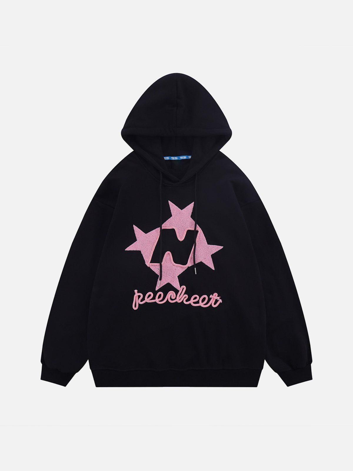 1984® - Flocked Stars Print Hoodie - 1984brand
