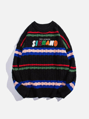 1984® - Flocking Colourful Letter Sweater - 1984brand