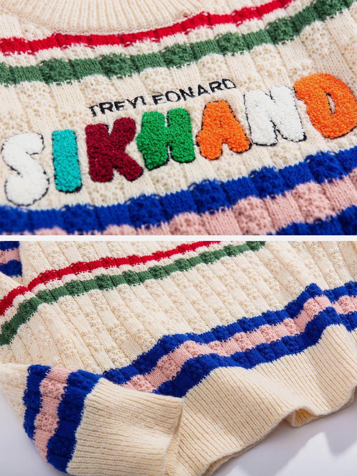 1984® - Flocking Colourful Letter Sweater - 1984brand