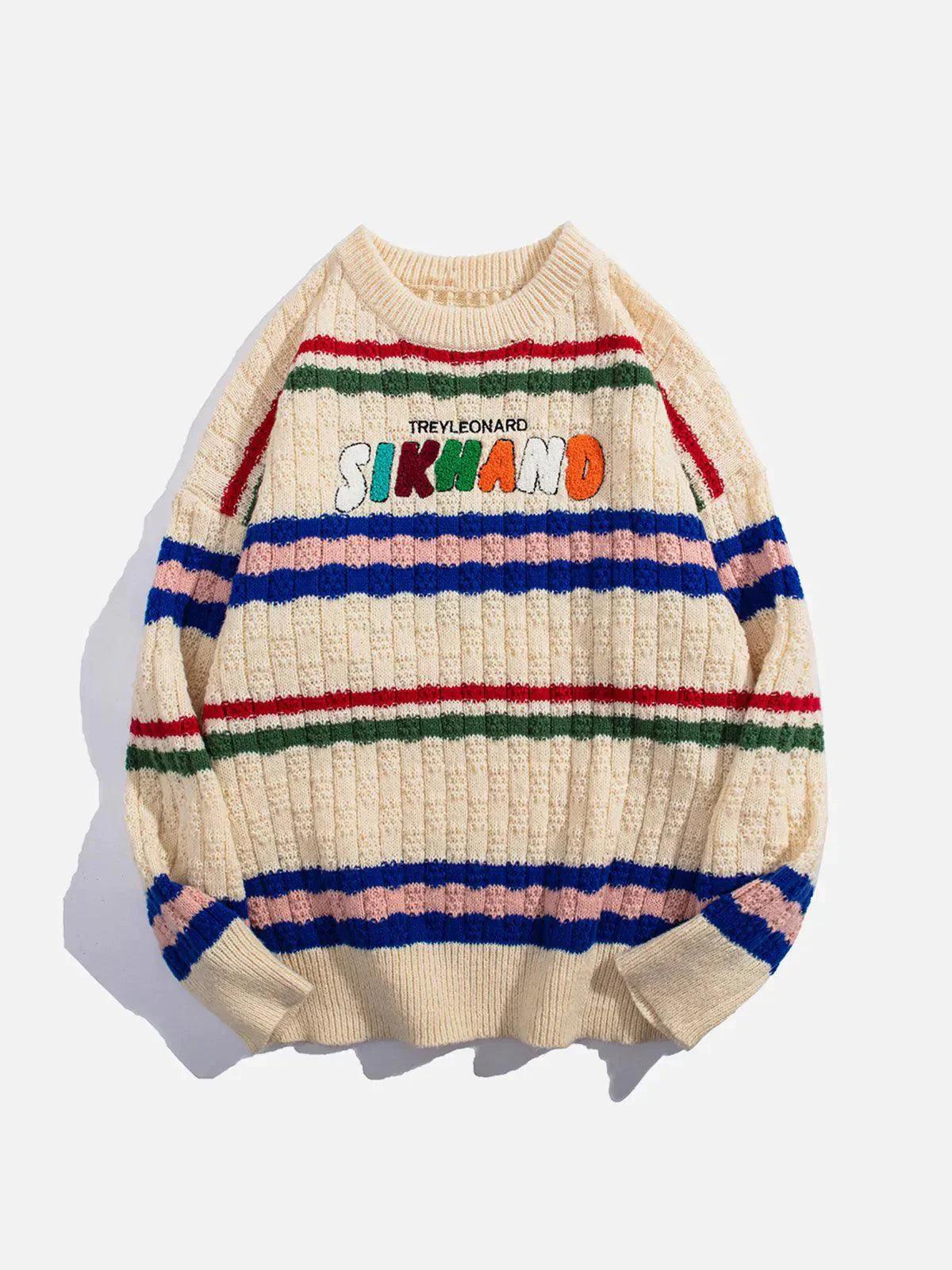 1984® - Flocking Colourful Letter Sweater - 1984brand