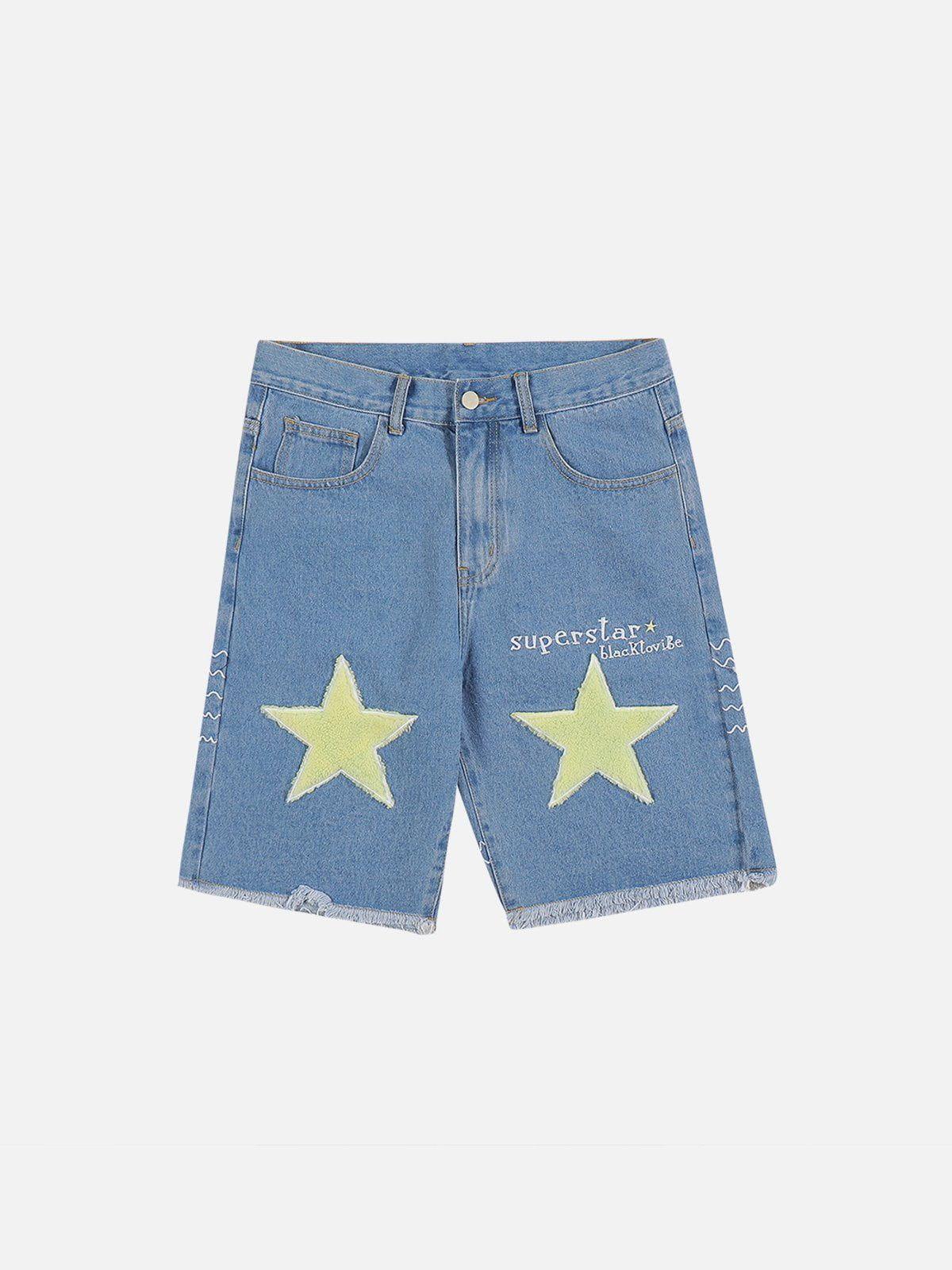 1984® - Flocking Star Denim Shorts - 1984brand