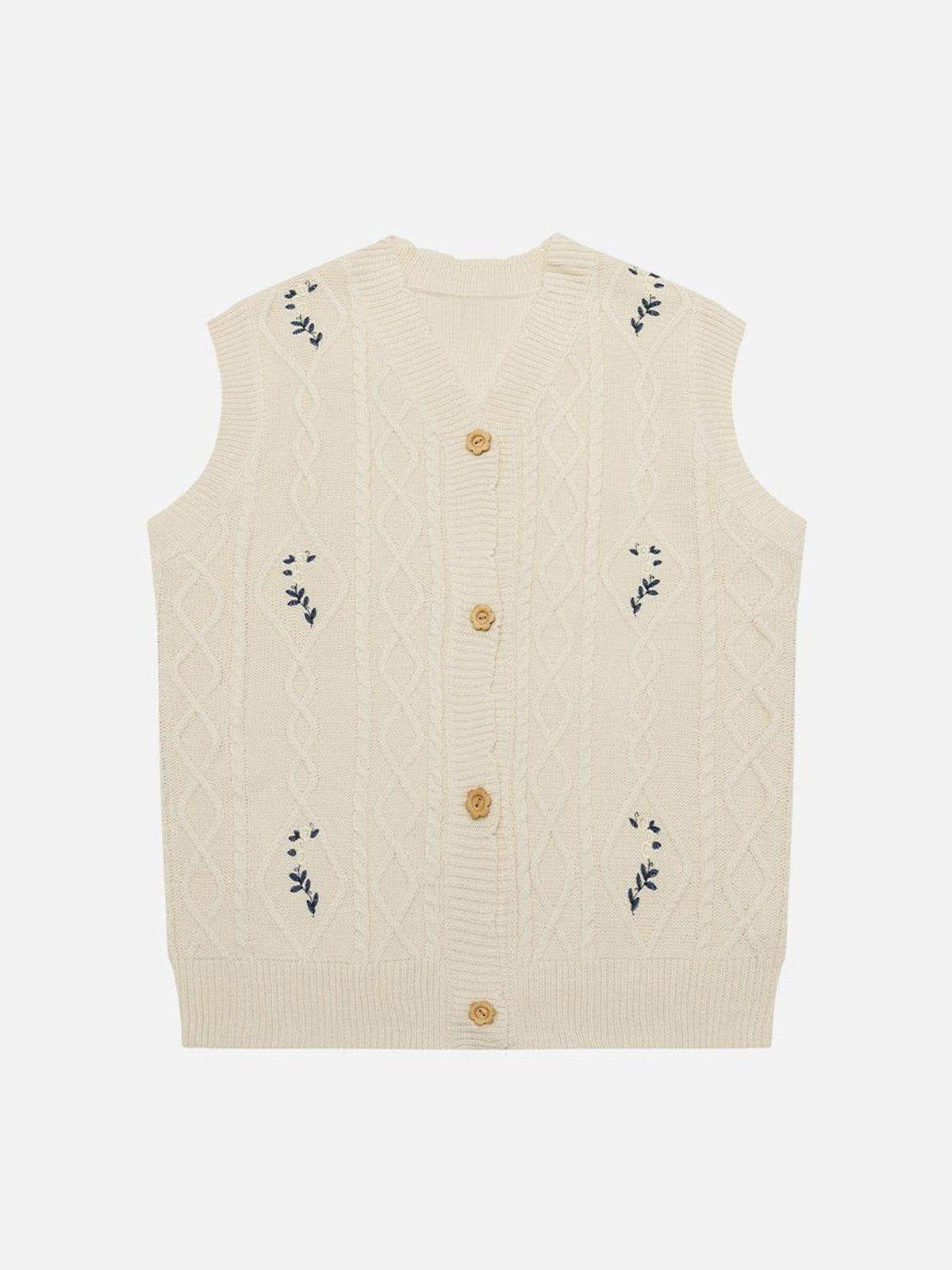 1984® - Floral Embroidered Sweater Vest - 1984brand