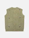 1984® - Floral Embroidered Sweater Vest - 1984brand