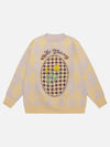 1984® - Floral Print PLAID Sweater - 1984brand