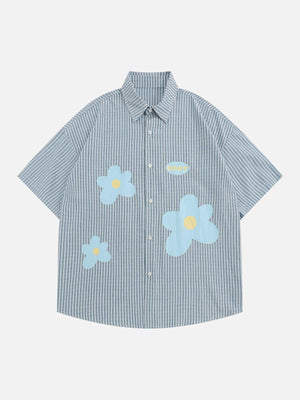 1984® - Flower Applique Short Sleeve Shirts - 1984brand