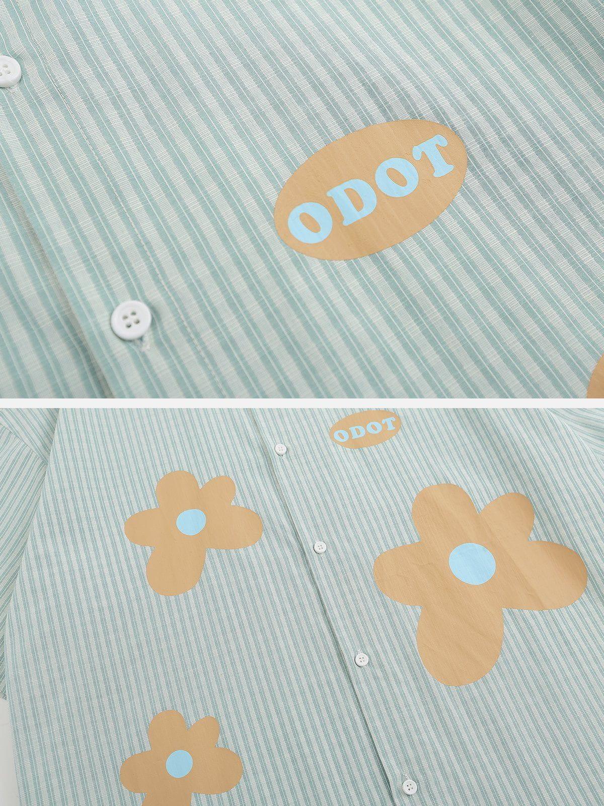 1984® - Flower Applique Short Sleeve Shirts - 1984brand