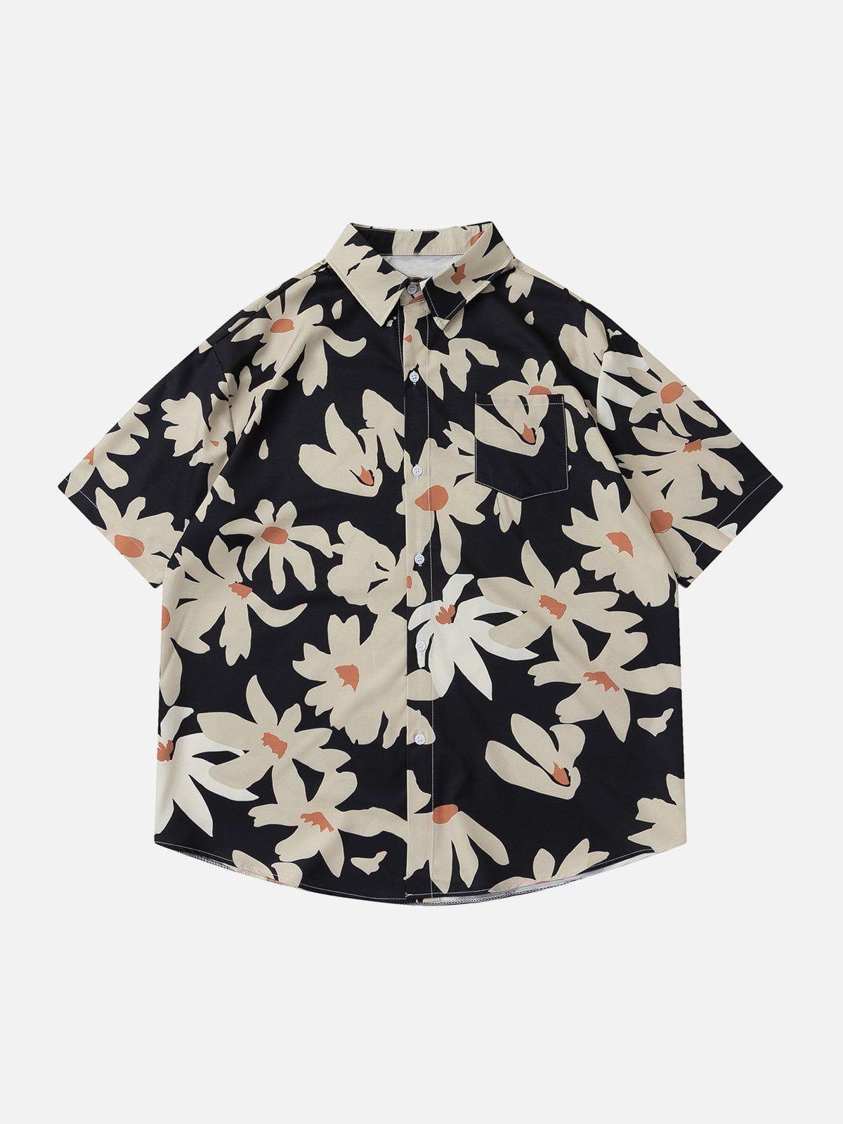 1984® - Flowers Print Short Sleeve Shirt - 1984brand