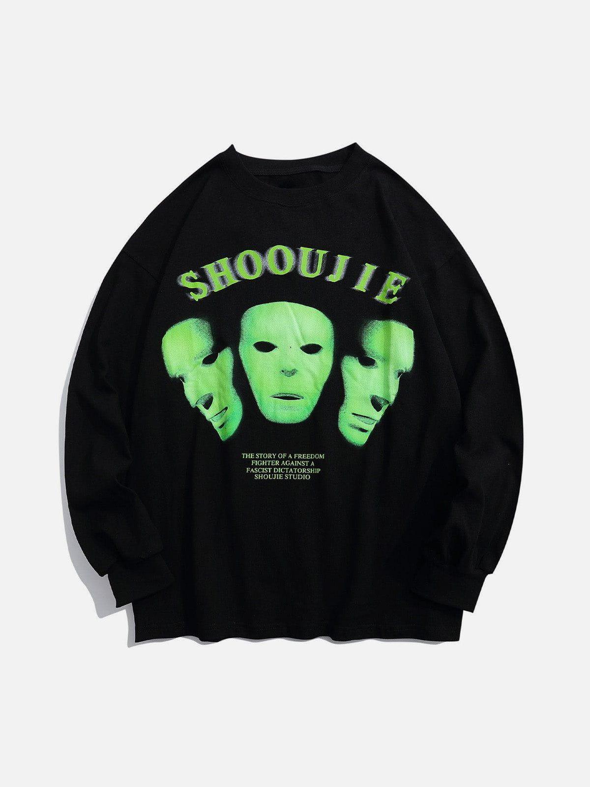 1984® - Fluorescent Mask Print Sweatshirt - 1984brand