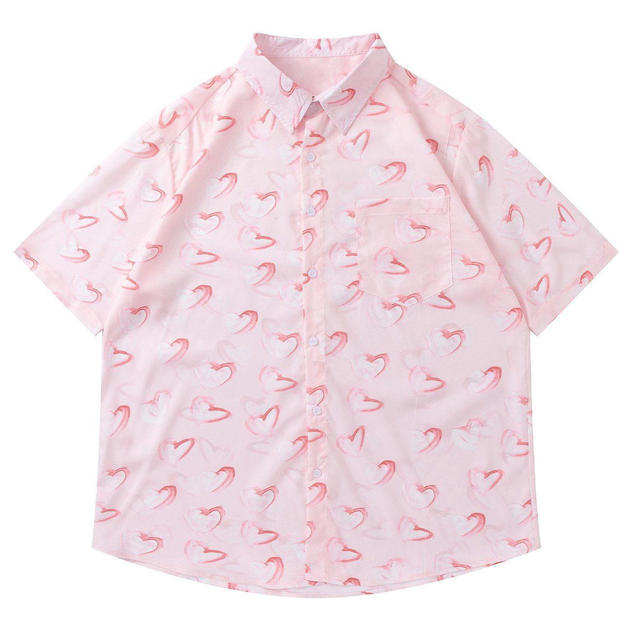 1984® - Full Heart Print Short Sleeve Shirt - 1984brand