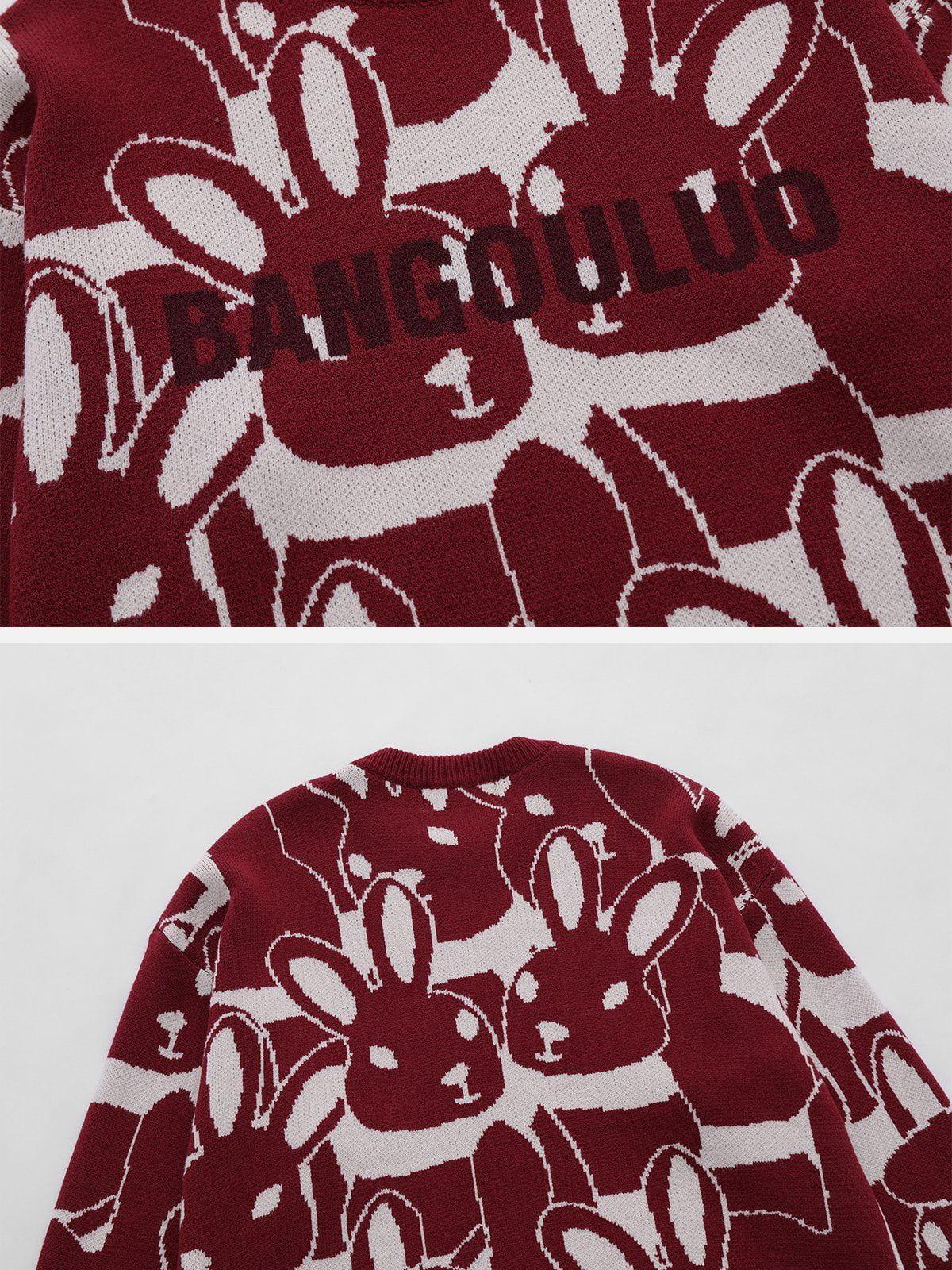 1984® - Full Rabbit Jacquard Knit Sweater - 1984brand