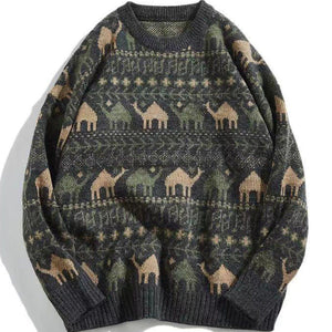 1984® - Geometric Camel Knit Sweater - 1984brand