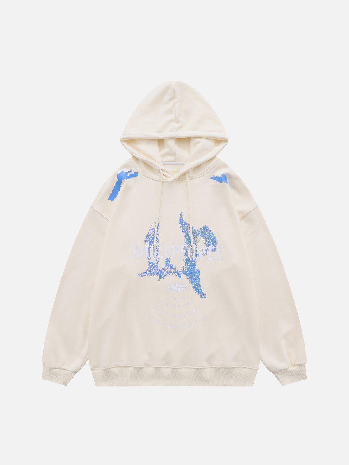 1984® - Gothic Letter Print Hoodie - 1984brand