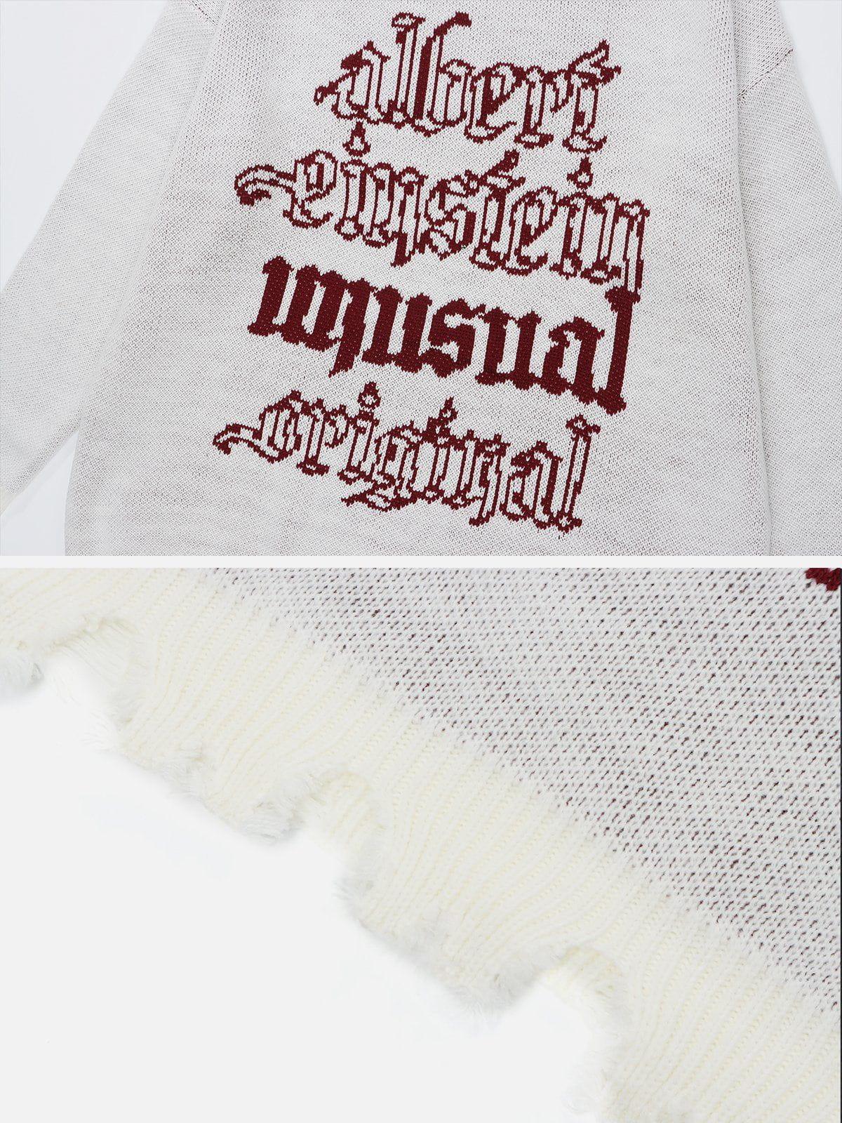 1984® - Gothic Letters Raw Edge Sweater - 1984brand