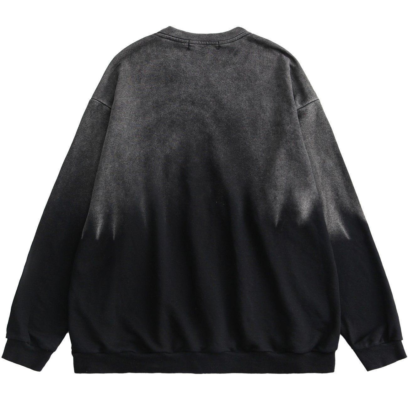 1984® - Gradient Embroidery Heart Chain Sweatshirt - 1984brand