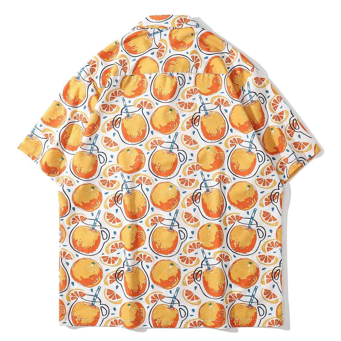 1984® - Grapefruit Print Short-sleeved Shirt - 1984brand