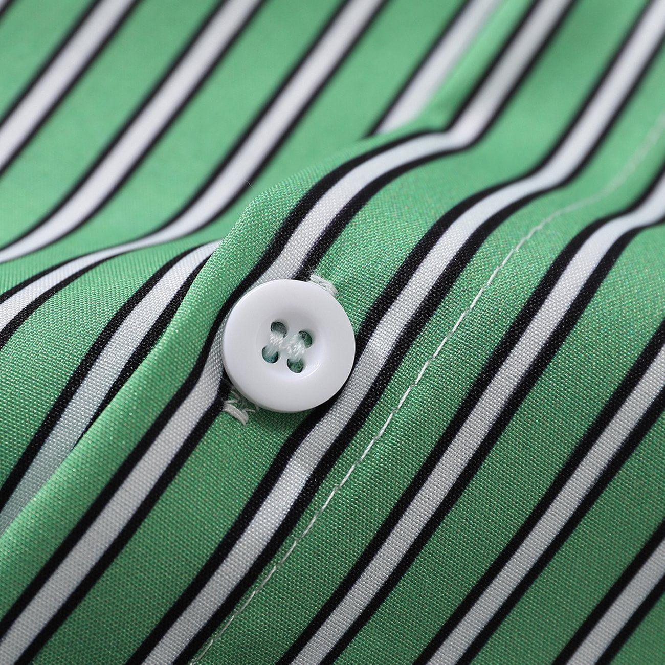 1984® - Green and White Striped Long Sleeve Shirt - 1984brand