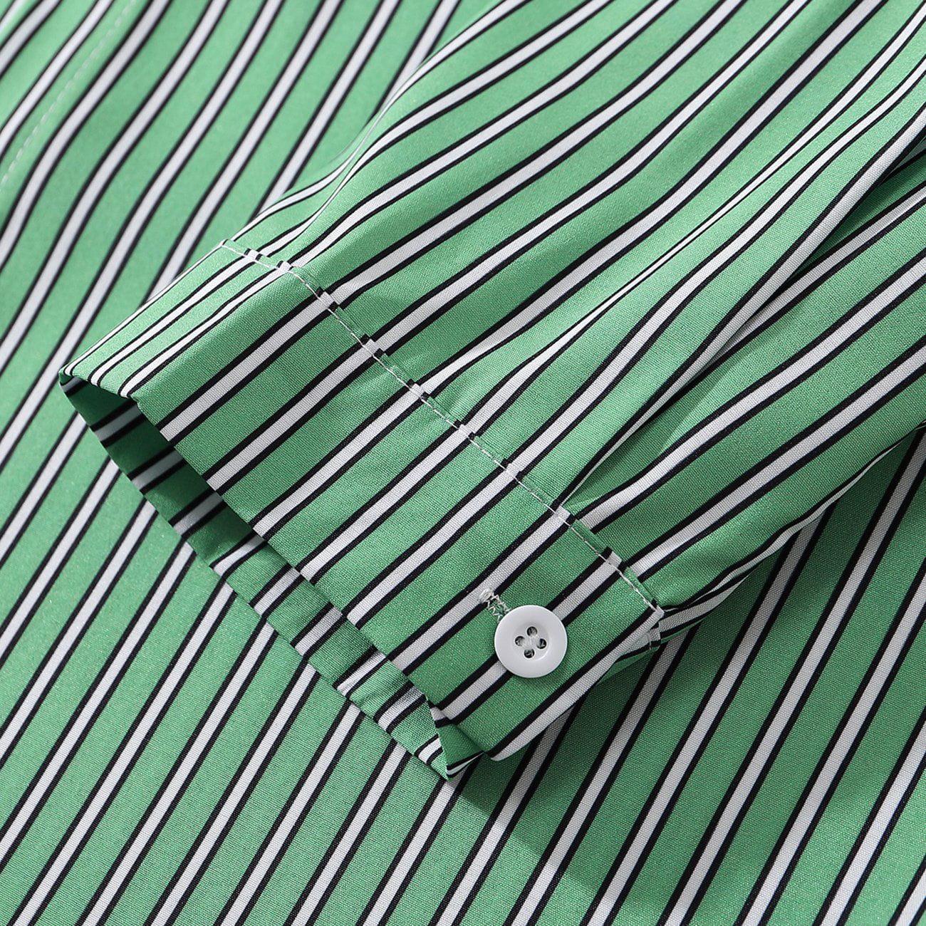 1984® - Green and White Striped Long Sleeve Shirt - 1984brand