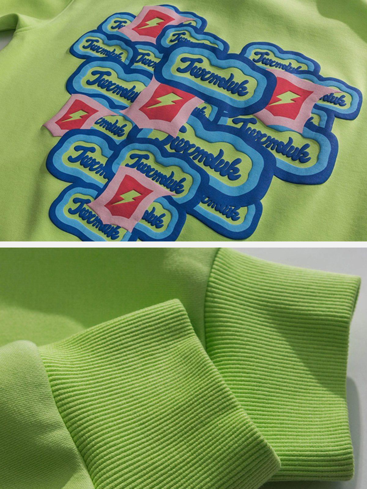 1984® - Heart Letter Print Hoodie - 1984brand