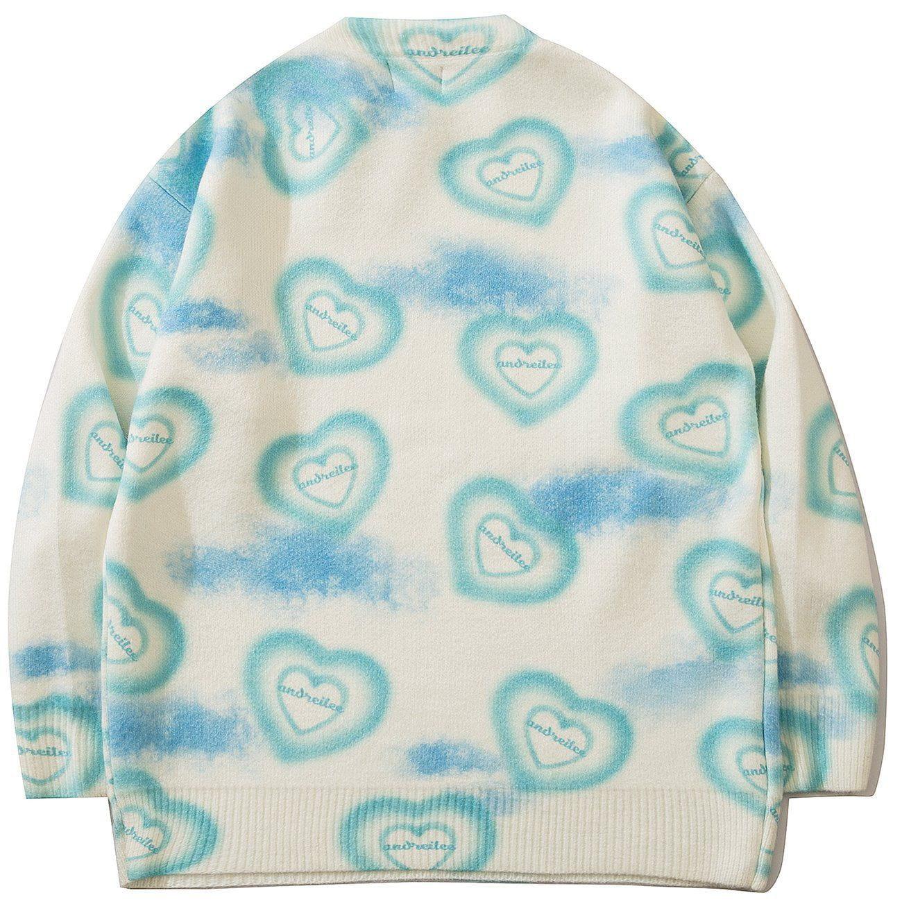 1984® - Heart Pattern Tie-dye Sweater - 1984brand