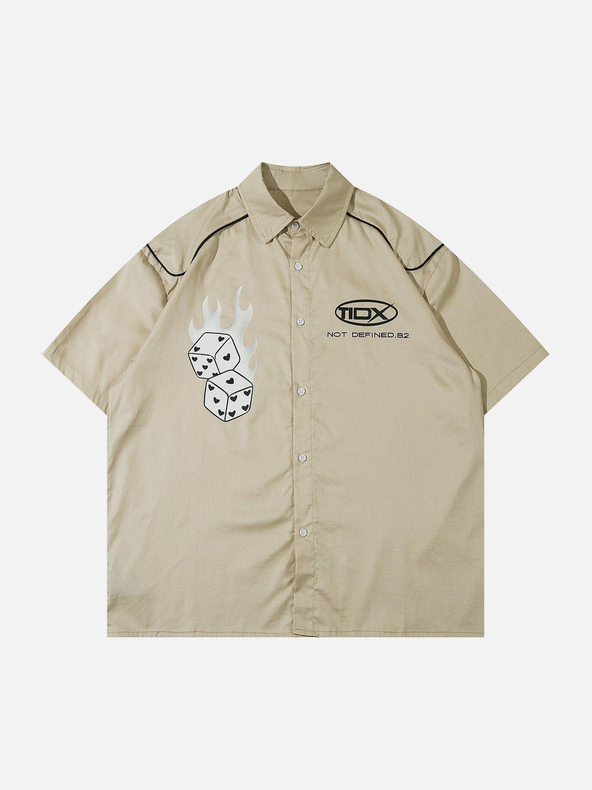 1984® - Heart Print Dice Short Sleeve Shirts - 1984brand