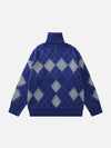 1984® - High Neck Diamond Color Block Sweater - 1984brand