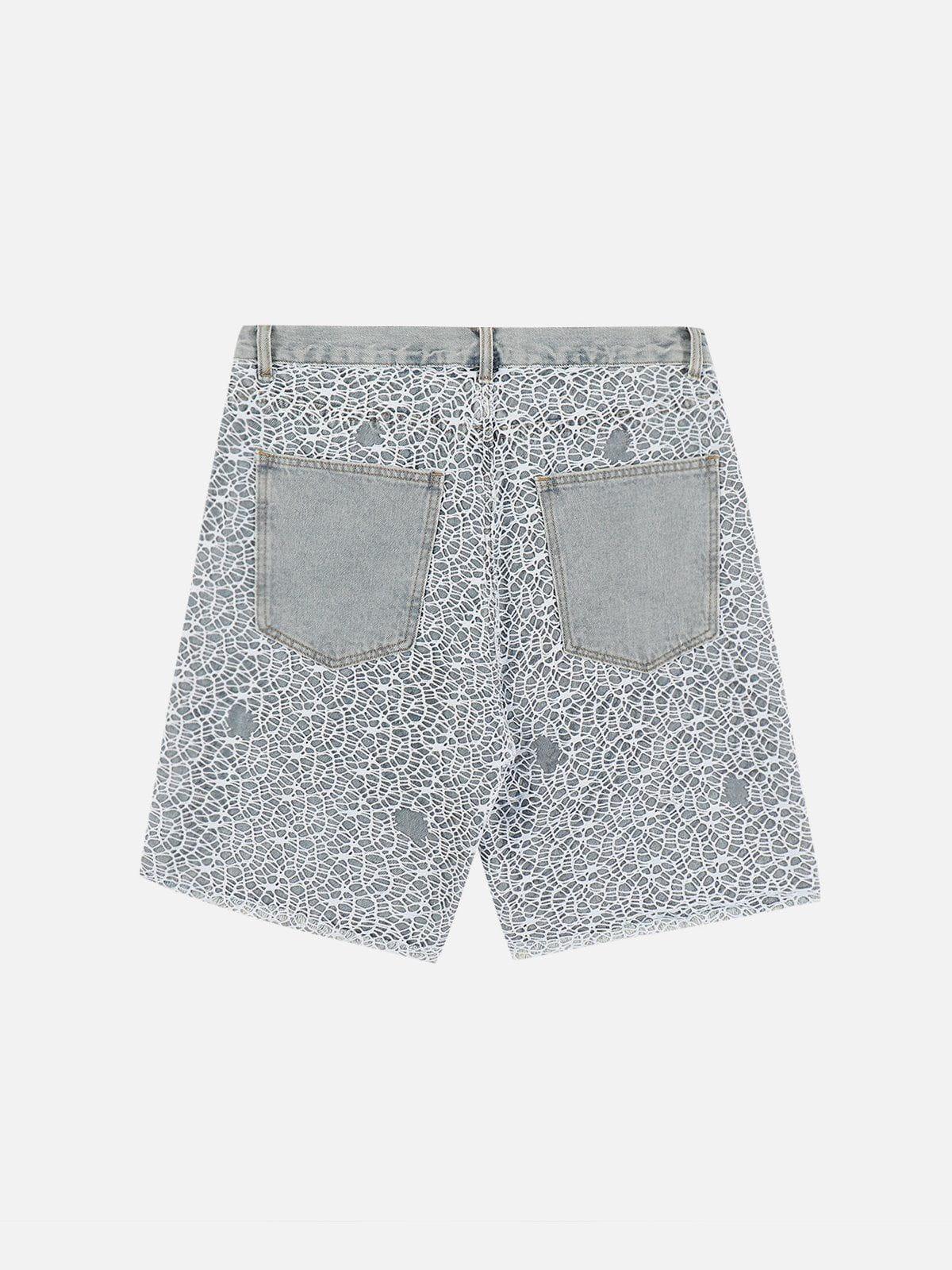 1984® - Hollow Out Broken Patchwork Shorts - 1984brand