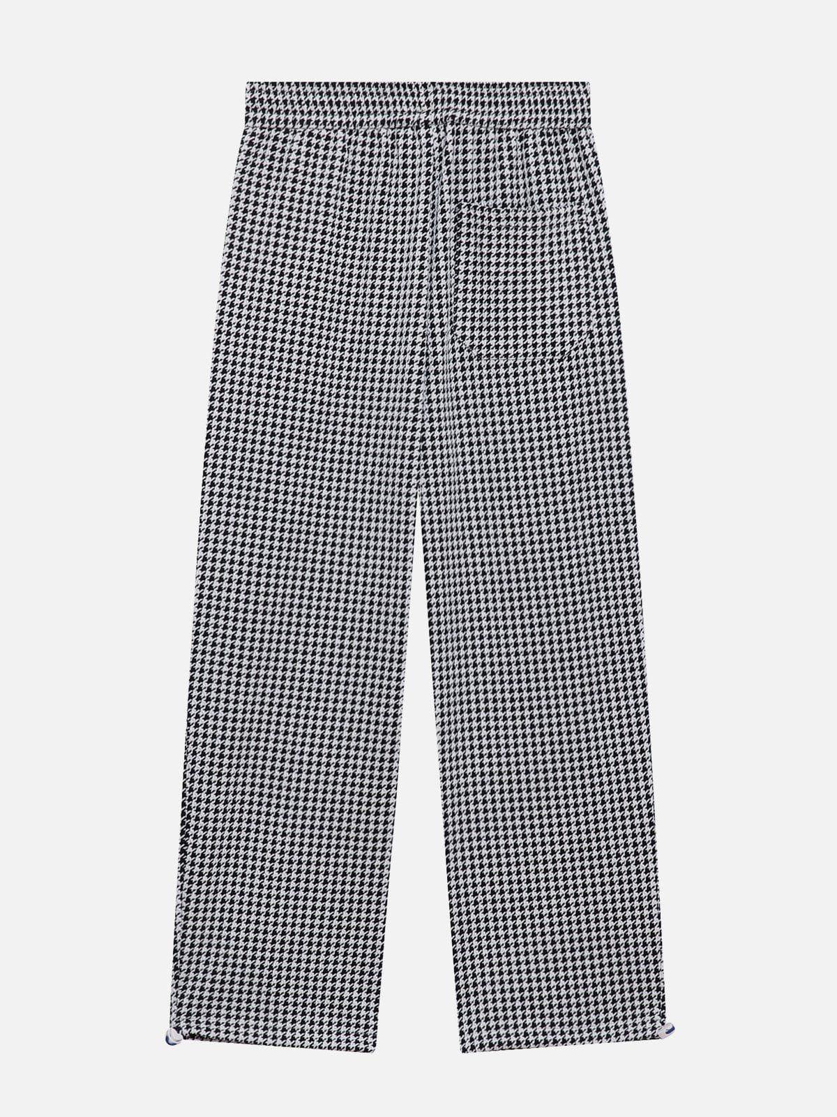 1984® - Houndstooth Straight-leg Casual Pants - 1984brand