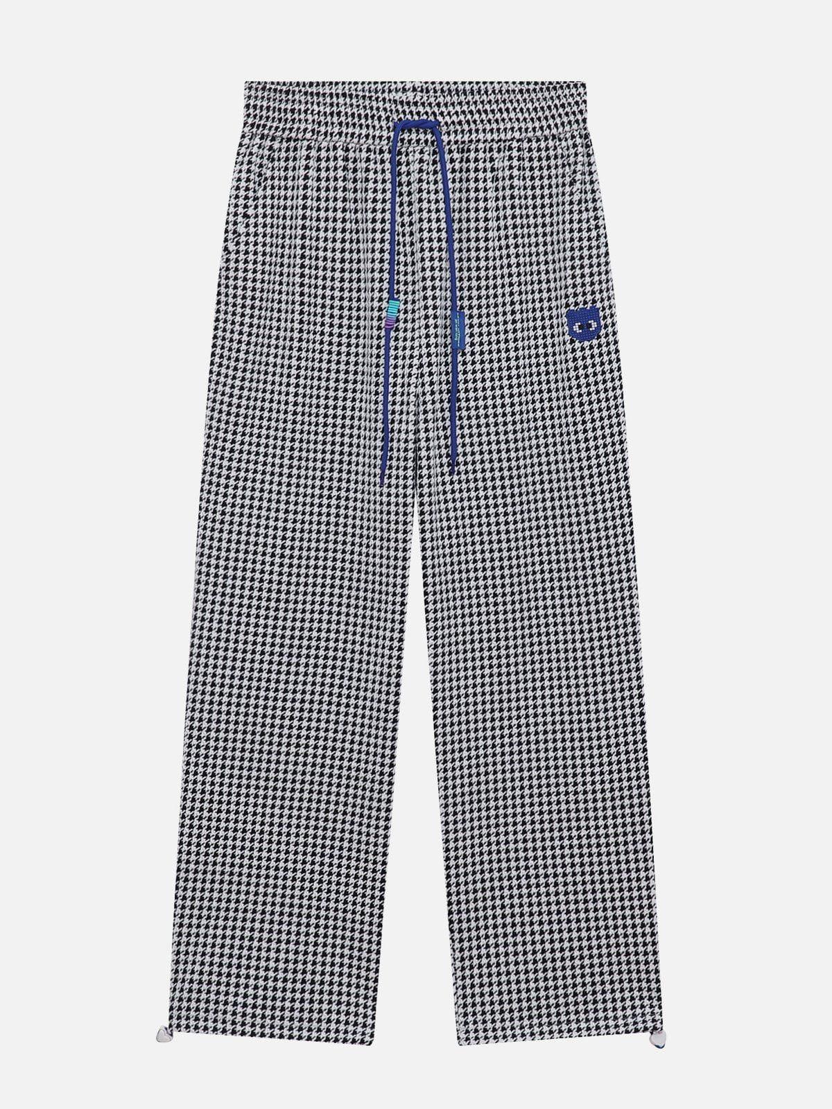 1984® - Houndstooth Straight-leg Casual Pants - 1984brand