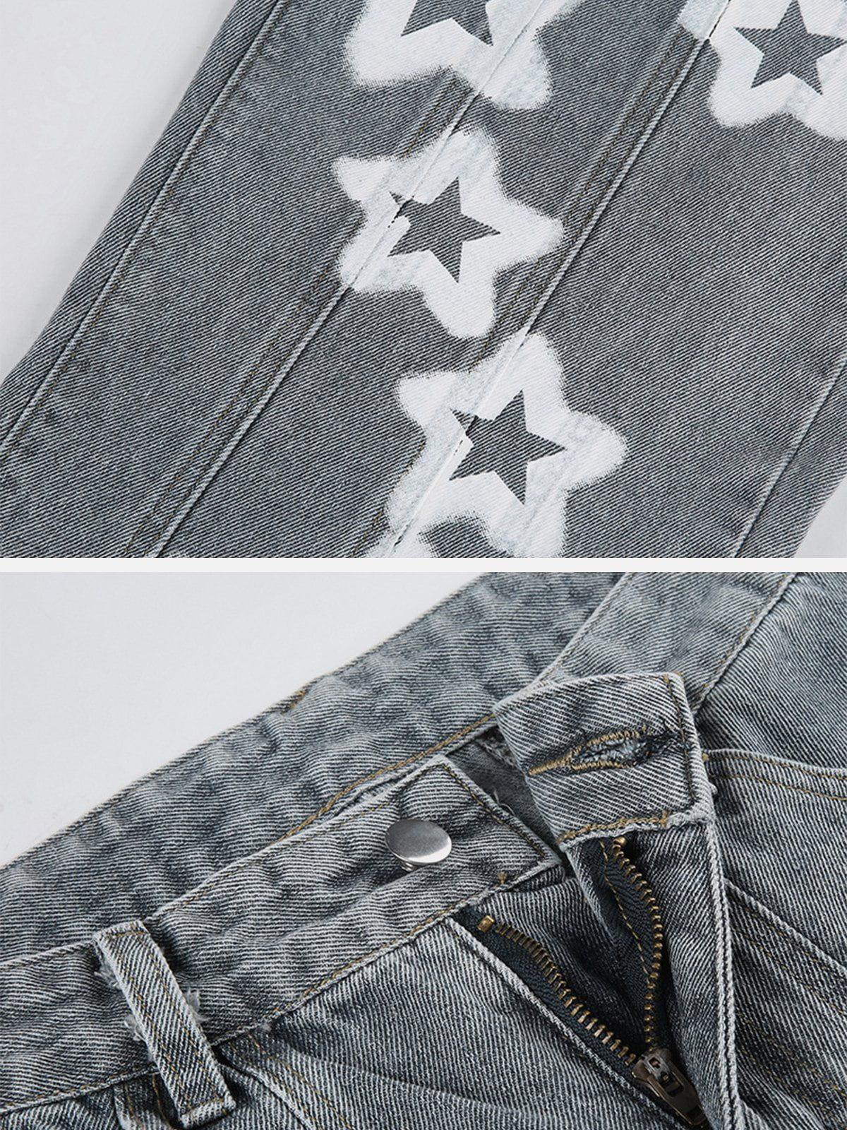 1984® - Irregular Star Print Jeans - 1984brand