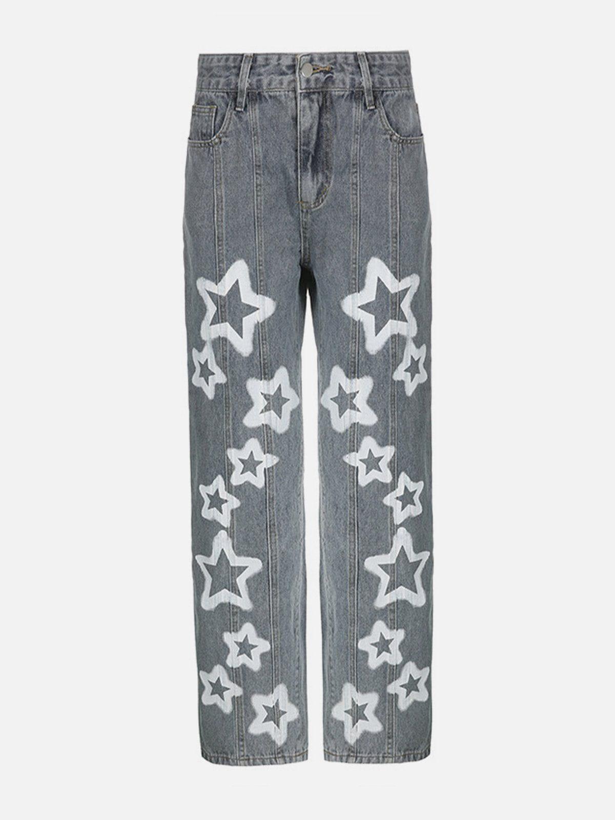 1984® - Irregular Star Print Jeans - 1984brand