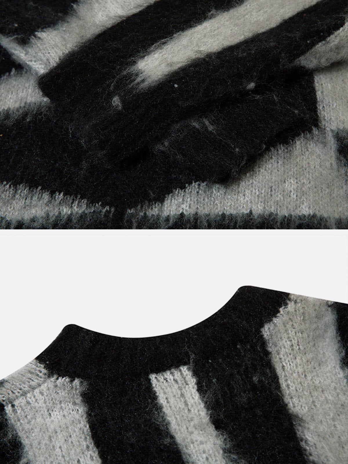 1984® - Irregular Striped Jacquard Knit Sweater - 1984brand