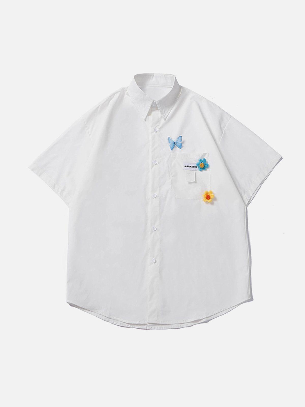 1984® - Knitted Flower Short Sleeve Shirt - 1984brand