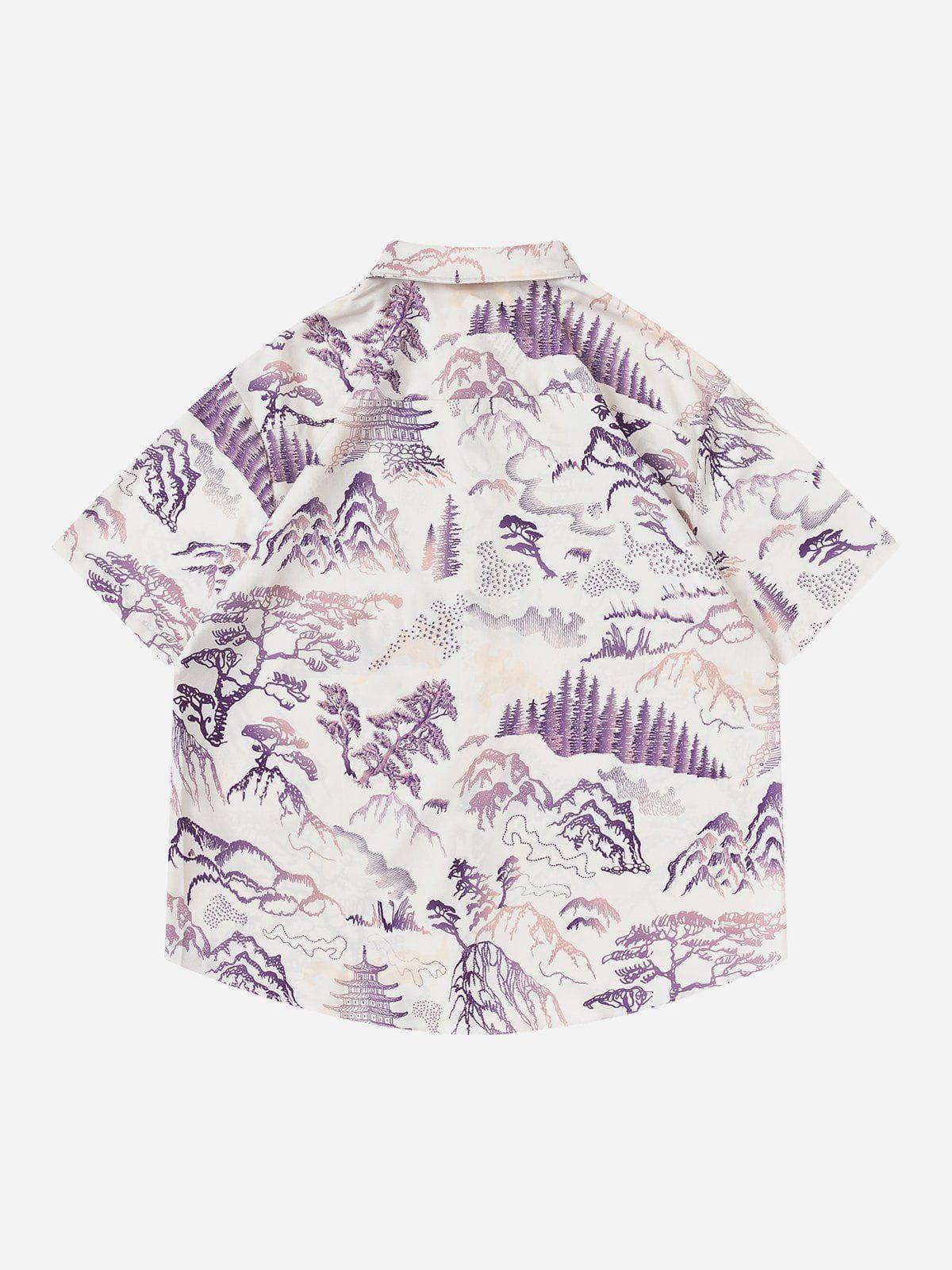 1984® - Landscape Chinese Painting Short Sleeve Shirt - 1984brand